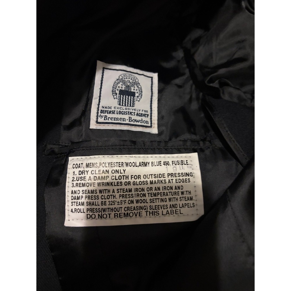 US Army ASU Dress Blue Enlisted Coat Jacket 39 Short 8405-01-552-2940 - Picture 3 of 5